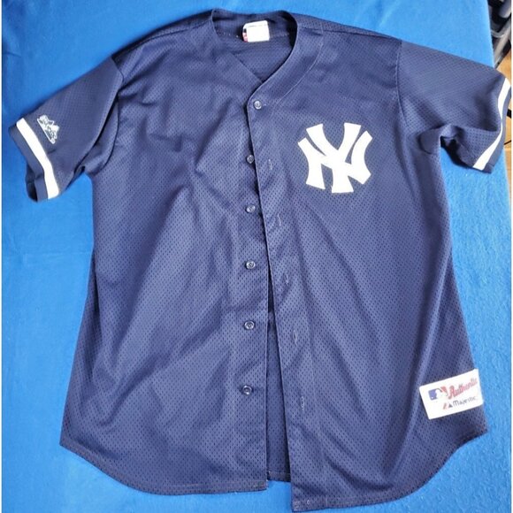 Majestic Authentic Athletic New York Yankees Mesh Vintage Jersey USA Men's XL - Picture 1 of 16